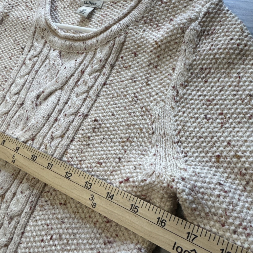 LL Bean Women's Cable Knit Sweater Size XS - Picture 6 of 6